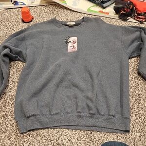 Gray/blue Sweater With Ducks And Trees Size Large Will Keep You Warm All Winter